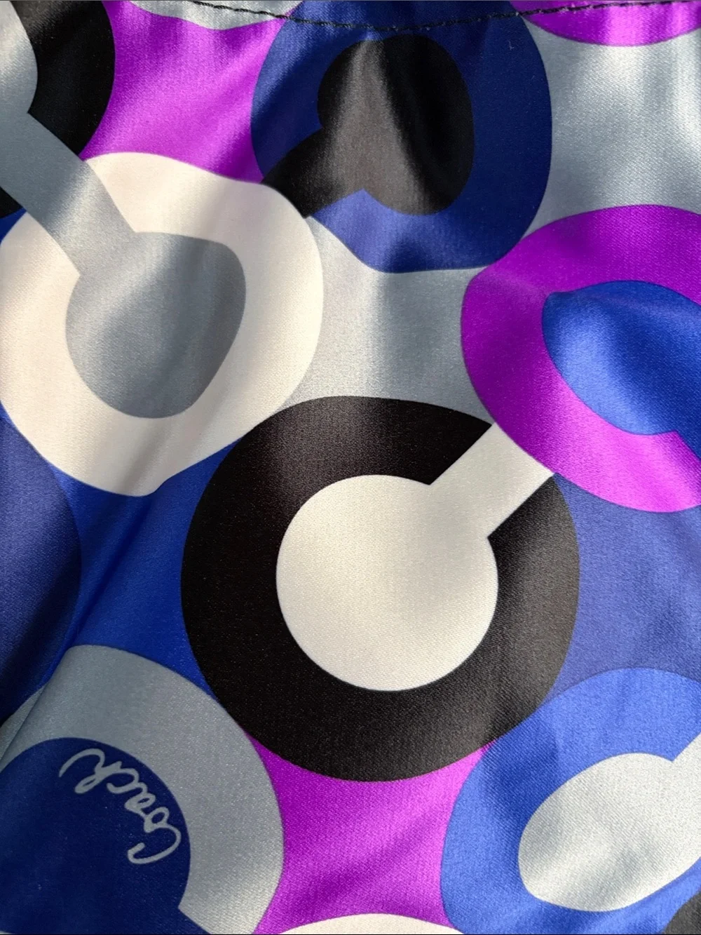 Coach Purple, Blue & Black Circle-Print Shoulder Tote